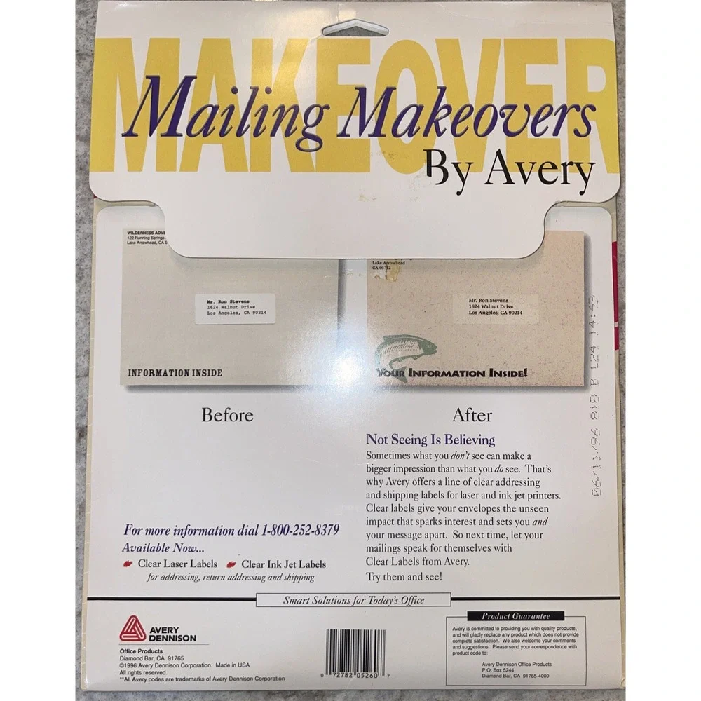 Avery Easy Peel Address Laser Labels 5260 1 x 2-5/8
